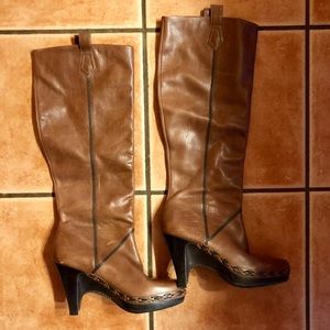 Cole Haan medium brown knee boots size 8